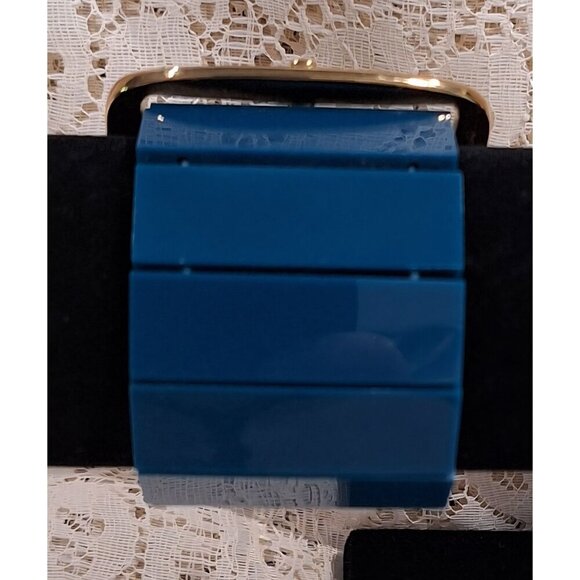 NEW-Kate Spade New York Blue Resin Bracelet With Gold Buckle Accent - Picture 7 of 8